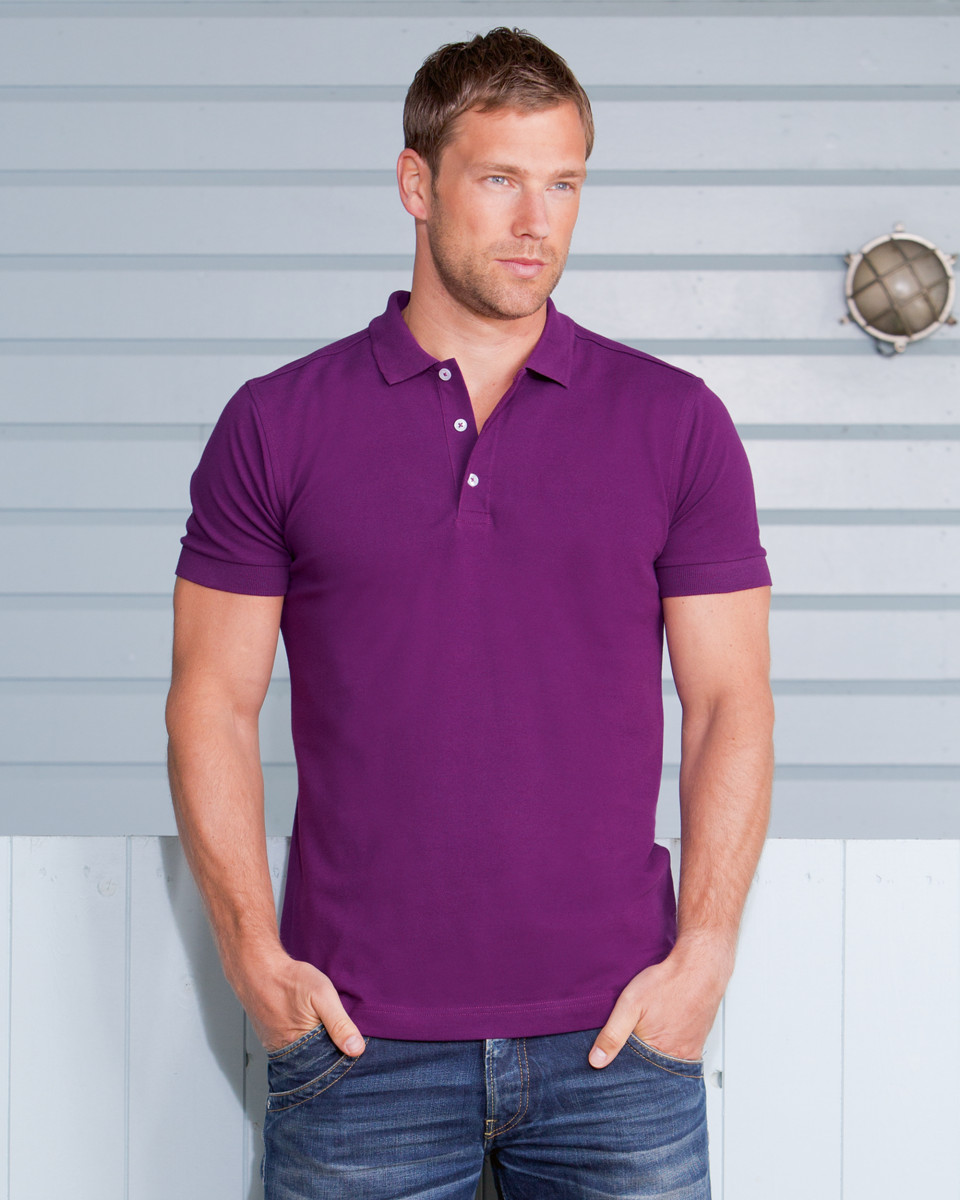 566M Russell Men's Stretch Polo Image 1