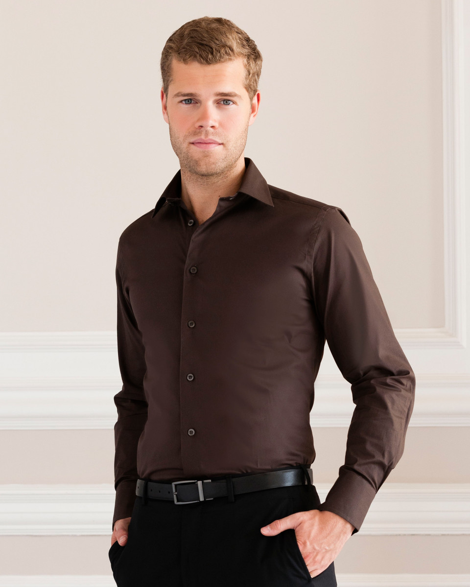 946M Men's Long Sleeve Easy Care Fitted Shirt Image 1