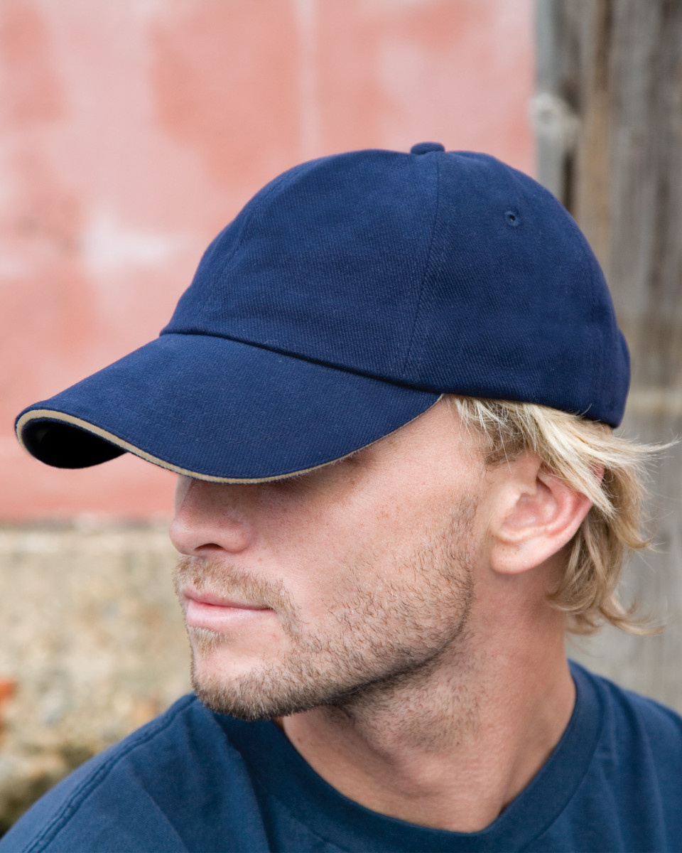 RC25P/RC025P Pro Style Heavy Brushed Cotton Cap With Sandwich Peak Image 1