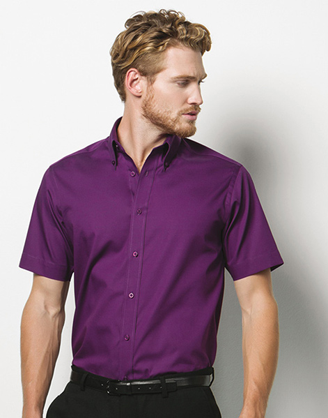 KK187 Tailored Fit Premium Oxford Shirt Short Sleeve Image 1